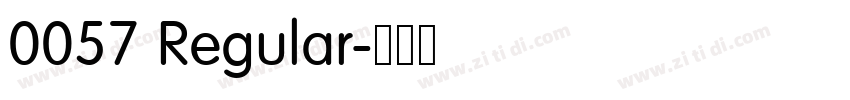 0057 Regular字体转换
